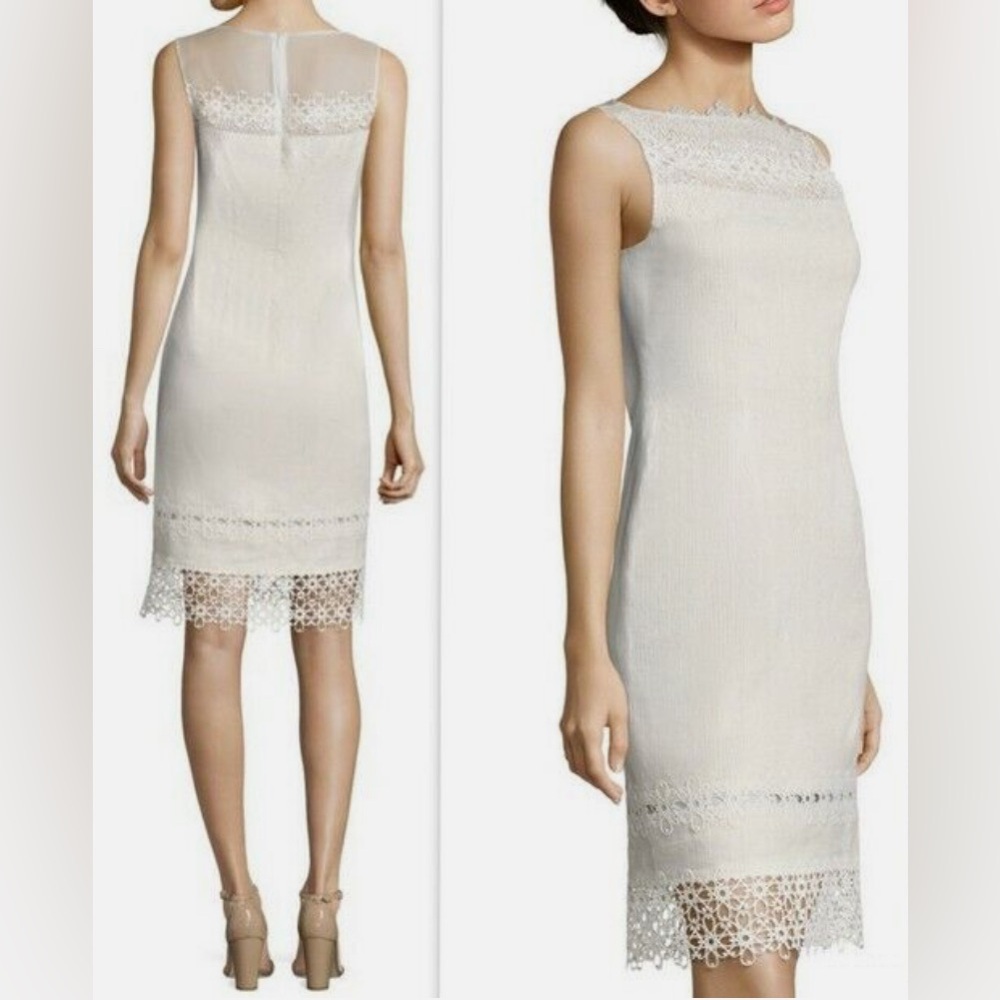 Elie Tahari Pinstripe Kallista Sheath Dress.